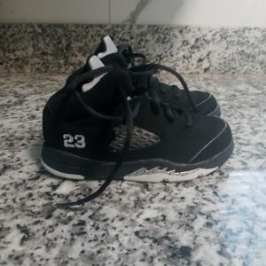 Kids Jordan 4 Black and White Sneakers Size 9C